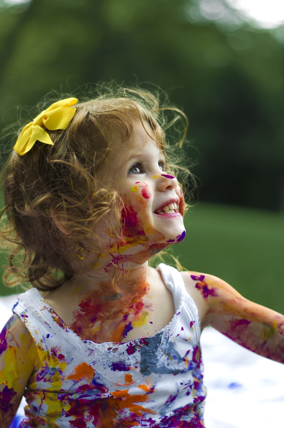 Children painting and doing creative activities